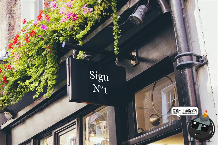 图片[41]-北欧户外店面街道招牌标识咖啡广告牌空白贴图样机PSD模板PS素材-设计猿