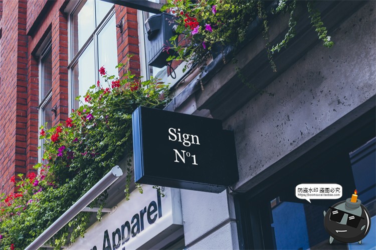 图片[43]-北欧户外店面街道招牌标识咖啡广告牌空白贴图样机PSD模板PS素材-设计猿