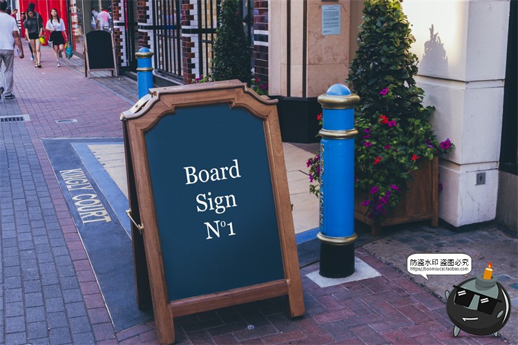 图片[44]-北欧户外店面街道招牌标识咖啡广告牌空白贴图样机PSD模板PS素材-设计猿