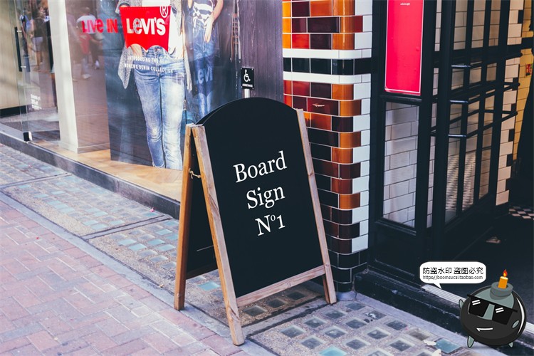 图片[45]-北欧户外店面街道招牌标识咖啡广告牌空白贴图样机PSD模板PS素材-设计猿