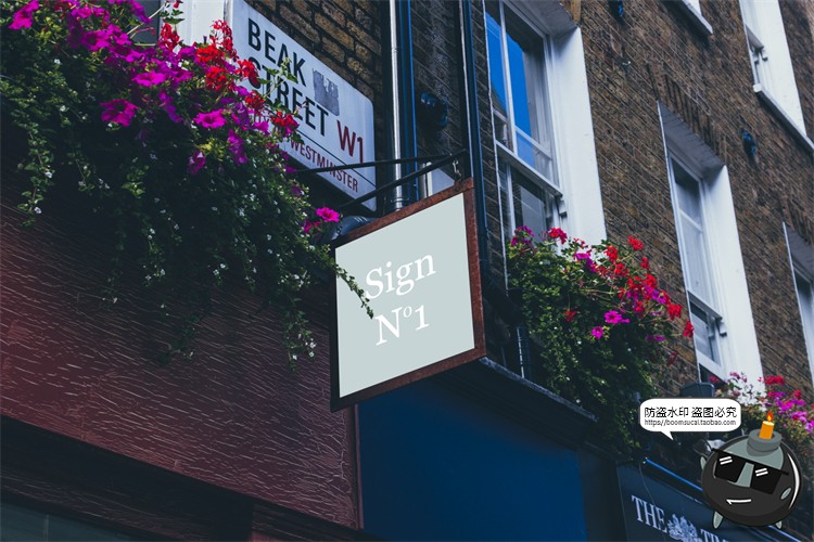 图片[48]-北欧户外店面街道招牌标识咖啡广告牌空白贴图样机PSD模板PS素材-设计猿