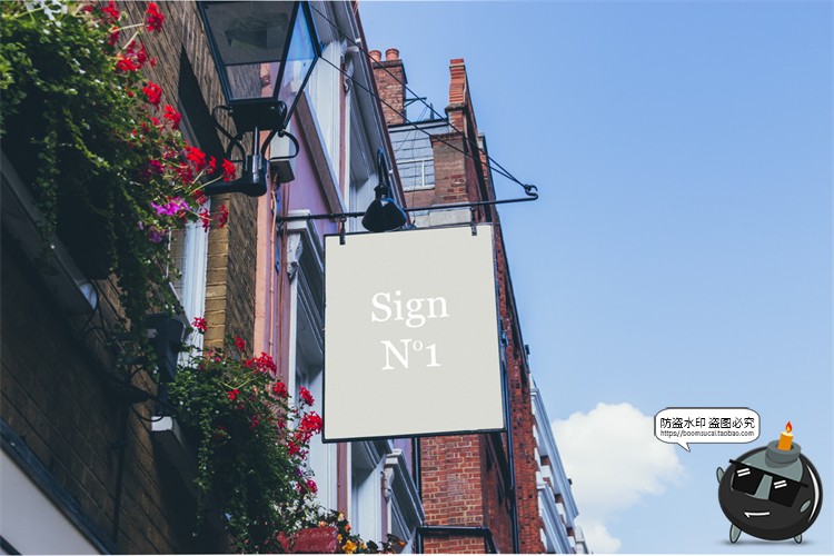 图片[49]-北欧户外店面街道招牌标识咖啡广告牌空白贴图样机PSD模板PS素材-设计猿