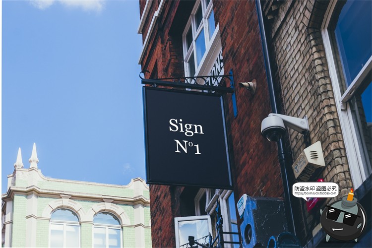 图片[53]-北欧户外店面街道招牌标识咖啡广告牌空白贴图样机PSD模板PS素材-设计猿