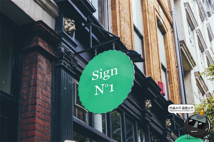 图片[55]-北欧户外店面街道招牌标识咖啡广告牌空白贴图样机PSD模板PS素材-设计猿