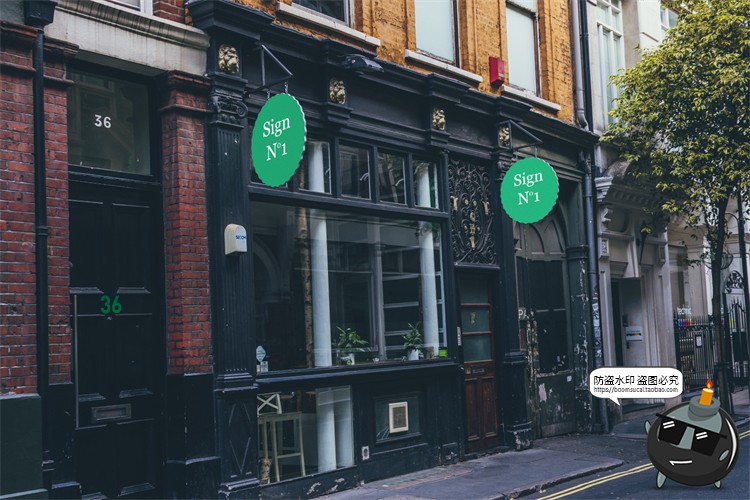 图片[56]-北欧户外店面街道招牌标识咖啡广告牌空白贴图样机PSD模板PS素材-设计猿