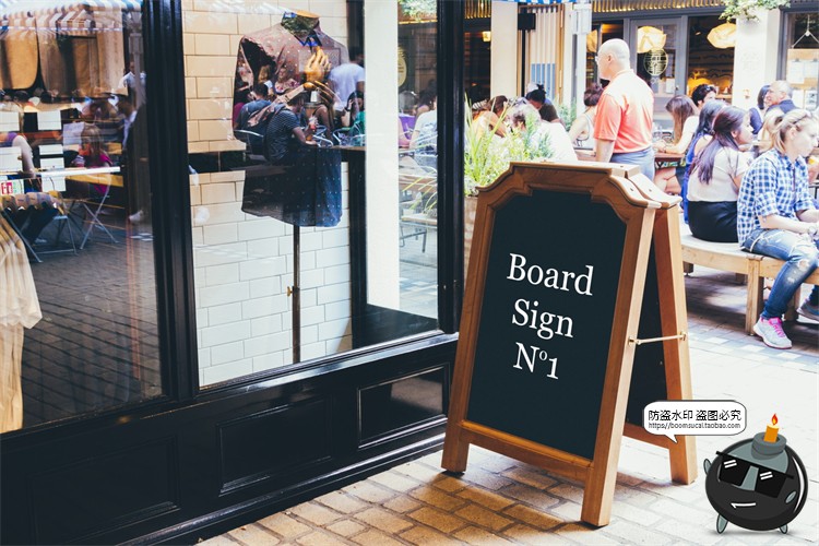 图片[61]-北欧户外店面街道招牌标识咖啡广告牌空白贴图样机PSD模板PS素材-设计猿