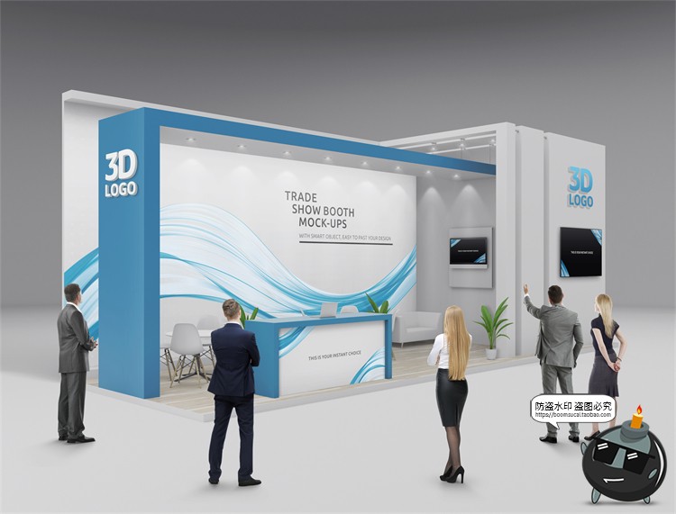 图片[11]-展厅展台展览会快展VI品牌企业智能贴图展示样机PSD模板PS素材-设计猿