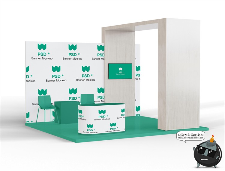 图片[18]-展厅展台展览会快展VI品牌企业智能贴图展示样机PSD模板PS素材-设计猿