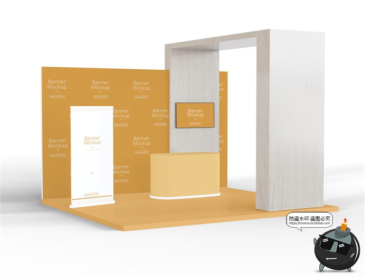 图片[19]-展厅展台展览会快展VI品牌企业智能贴图展示样机PSD模板PS素材-设计猿