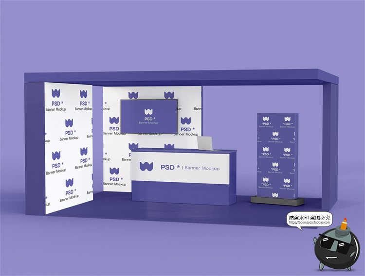 图片[23]-展厅展台展览会快展VI品牌企业智能贴图展示样机PSD模板PS素材-设计猿