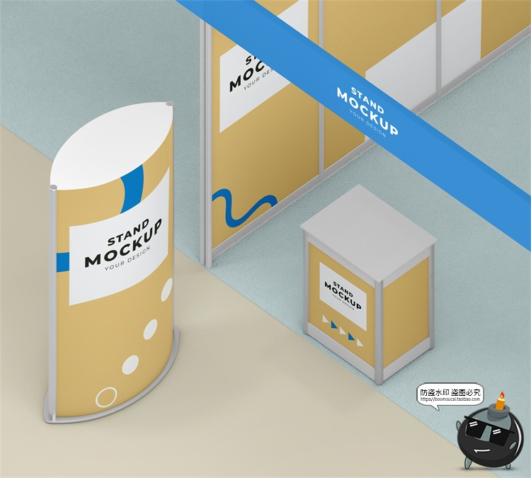 图片[37]-展厅展台展览会快展VI品牌企业智能贴图展示样机PSD模板PS素材-设计猿