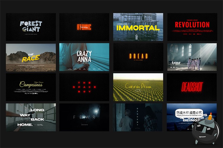图片[2]-电影纪录片视频封面预告片标题排版海报演员表PSD模板样机PS素材-设计猿