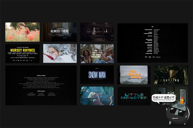图片[3]-电影纪录片视频封面预告片标题排版海报演员表PSD模板样机PS素材-设计猿