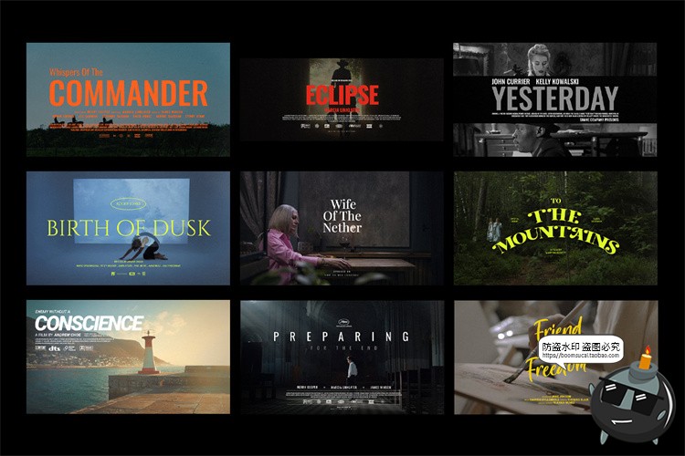 电影纪录片预告片剧院海报宣传广告文字标题大字排版PSD模板素材-设计猿