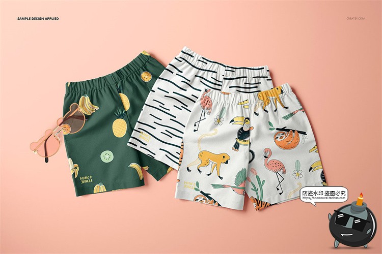 图片[7]-短裤四角裤内裤婴儿儿童安全裤短裤智能贴图展示样机PSD模板素材-设计猿