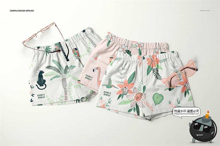 图片[8]-短裤四角裤内裤婴儿儿童安全裤短裤智能贴图展示样机PSD模板素材-设计猿