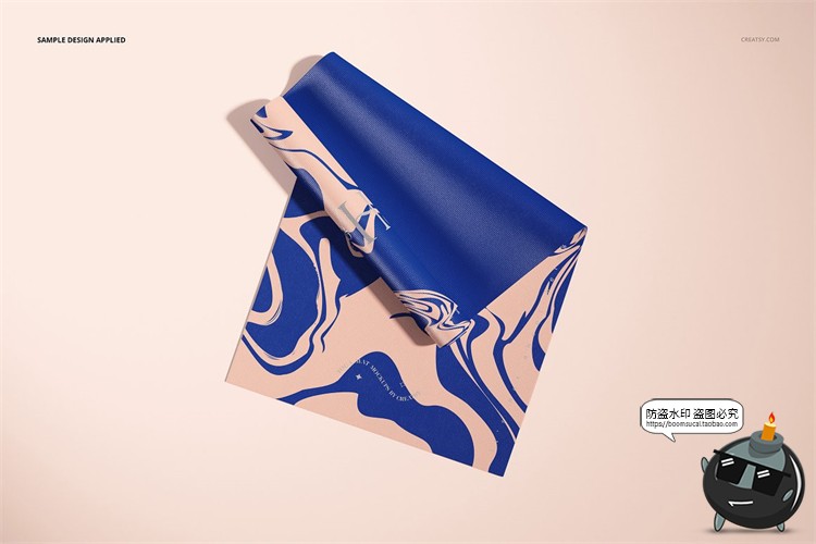 图片[2]-防滑运动健身瑜伽垫泡沫材质地垫图案展示样机贴图PSD模板PS素材-设计猿