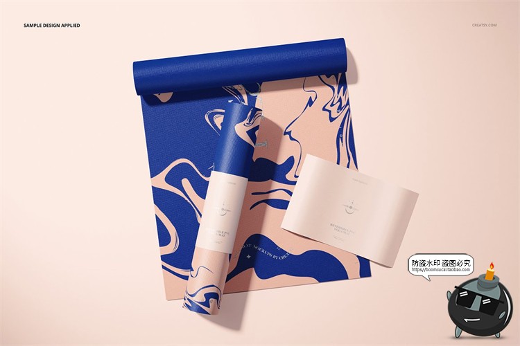 图片[4]-防滑运动健身瑜伽垫泡沫材质地垫图案展示样机贴图PSD模板PS素材-设计猿