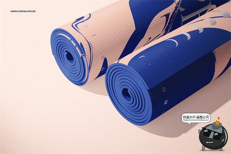 图片[6]-防滑运动健身瑜伽垫泡沫材质地垫图案展示样机贴图PSD模板PS素材-设计猿
