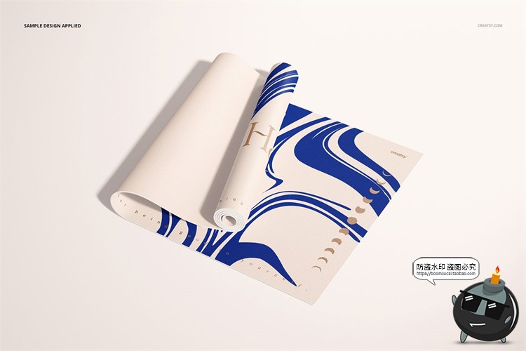 图片[9]-防滑运动健身瑜伽垫泡沫材质地垫图案展示样机贴图PSD模板PS素材-设计猿