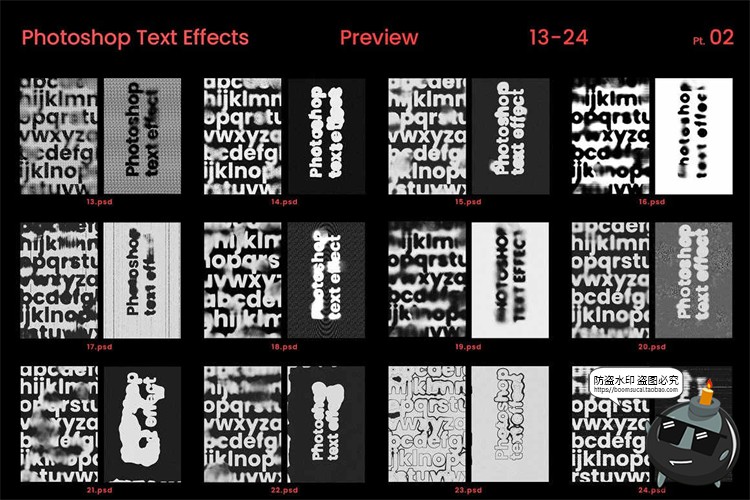 图片[3]-噪点磨损扭曲文字毛刺毛边模糊故障海报效果样机贴图PSD模板素材-设计猿