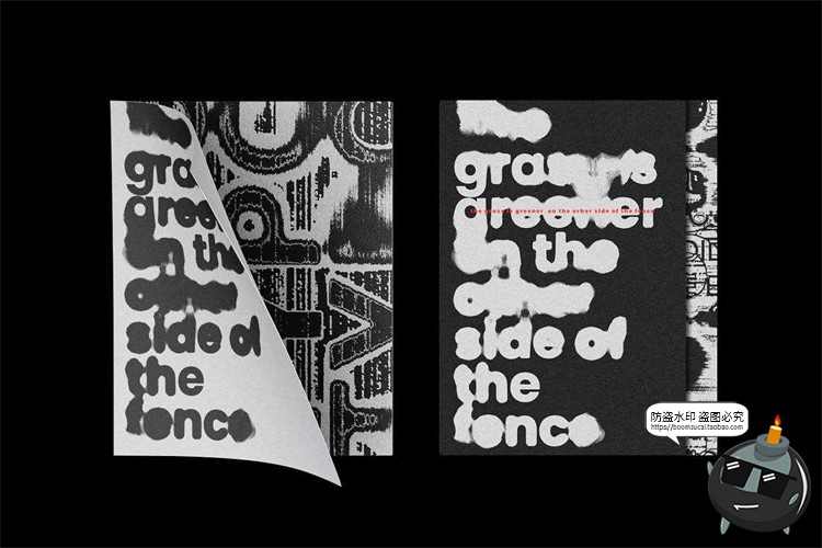 图片[13]-噪点磨损扭曲文字毛刺毛边模糊故障海报效果样机贴图PSD模板素材-设计猿