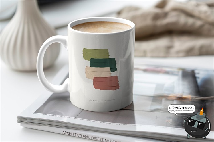 图片[6]-杯子马克杯水杯咖啡杯茶杯陶瓷杯下午茶场景展示样机PSD模板素材-设计猿