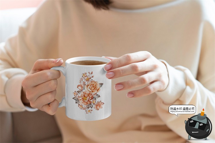 图片[14]-杯子马克杯水杯咖啡杯茶杯陶瓷杯下午茶场景展示样机PSD模板素材-设计猿