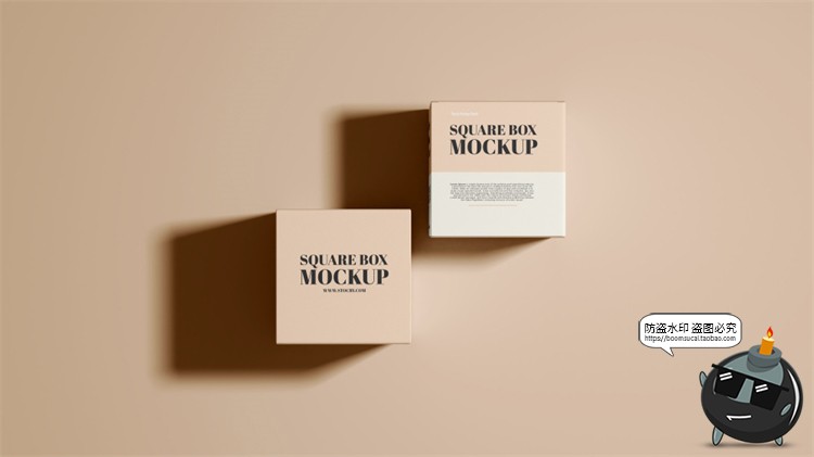图片[5]-多角度正方形纸盒产品包装盒智能贴图样机效果展示PSD模板PS素材-设计猿