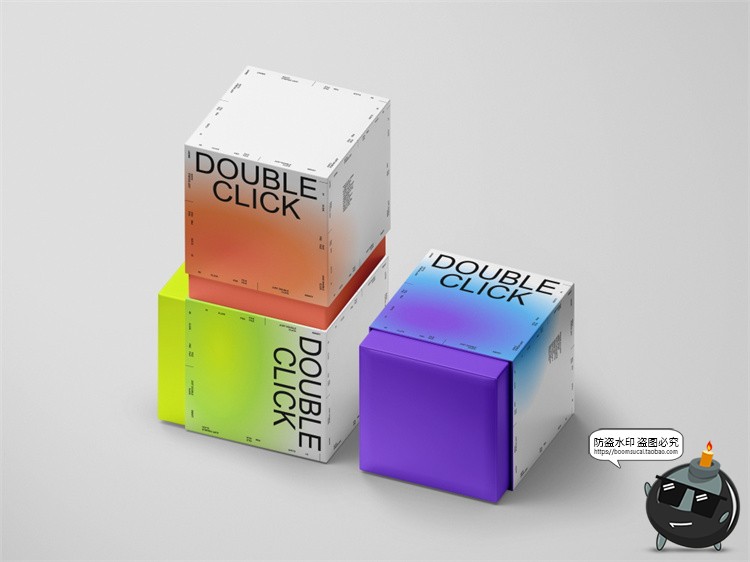 图片[4]-盲盒正方形天地盖纸盒礼品盒子包装样机效果图展示PSD模板PS素材-设计猿