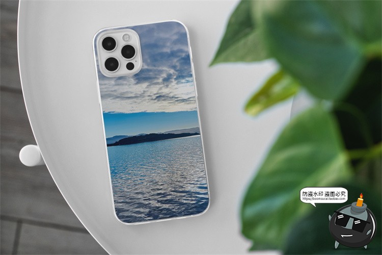 图片[1]-苹果iPhone12+12Pro透明塑料直角边手机壳硬壳样机PSD模板PS素材-设计猿