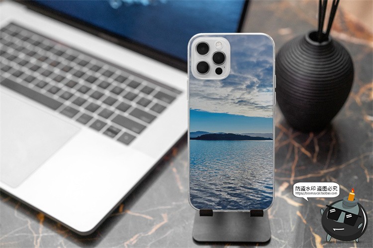 图片[5]-苹果iPhone12+12Pro透明塑料直角边手机壳硬壳样机PSD模板PS素材-设计猿