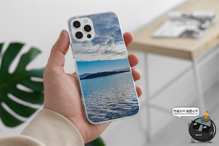 图片[9]-苹果iPhone12+12Pro透明塑料直角边手机壳硬壳样机PSD模板PS素材-设计猿