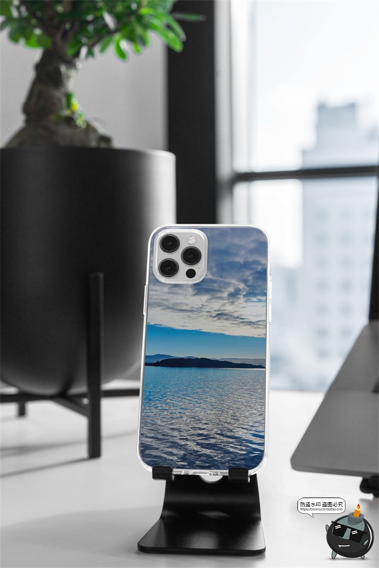 图片[12]-苹果iPhone12+12Pro透明塑料直角边手机壳硬壳样机PSD模板PS素材-设计猿