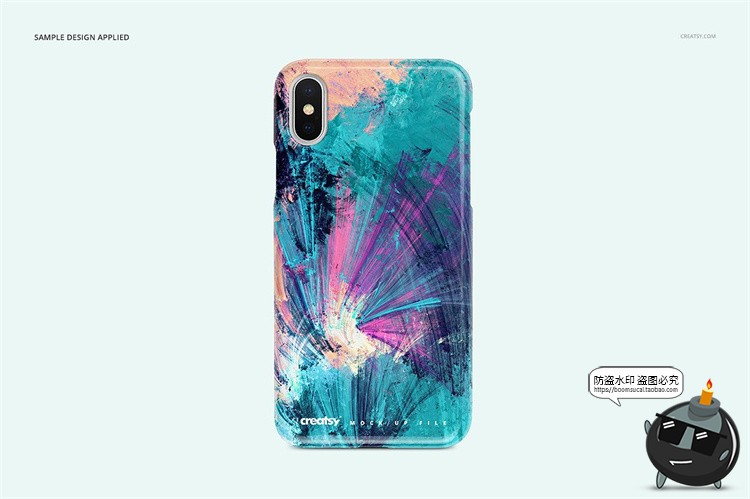 图片[5]-苹果iPhone X手机壳塑料半包硬壳材质mockups保护壳PSD样机PS素材-设计猿