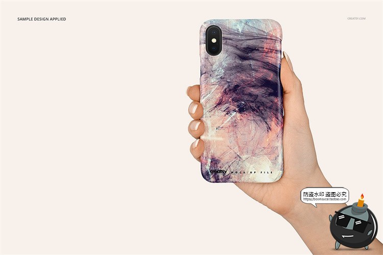 图片[6]-苹果iPhone X手机壳塑料半包硬壳材质mockups保护壳PSD样机PS素材-设计猿