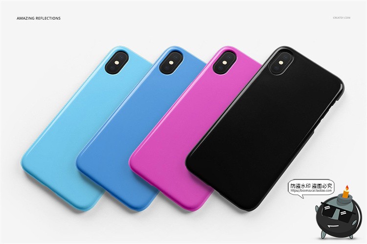 图片[11]-苹果iPhone X手机壳塑料半包硬壳材质mockups保护壳PSD样机PS素材-设计猿