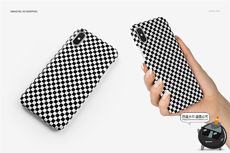 图片[12]-苹果iPhone X手机壳塑料半包硬壳材质mockups保护壳PSD样机PS素材-设计猿