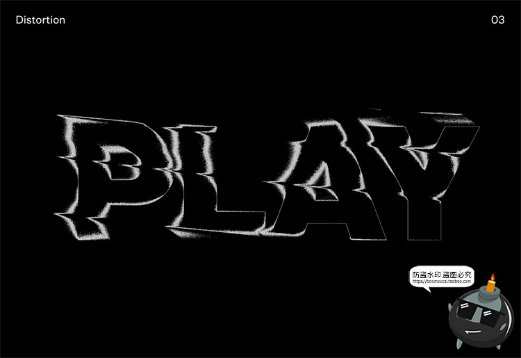 图片[3]-失真故障抖动混乱错乱效果图层样式样机字体特效PSD模板PS素材-设计猿