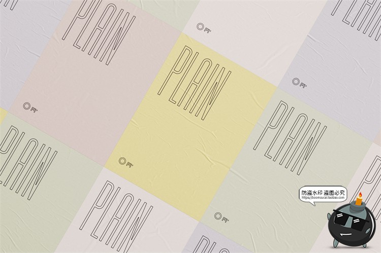 图片[41]-自然褶皱胶合海报广告智能贴图效果展示mockup样机PSD模板PS素材-设计猿