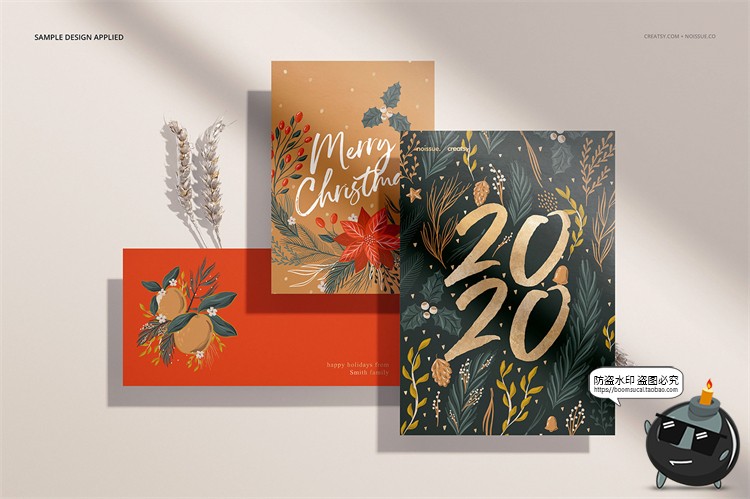 图片[3]-邀请函信封质感明信片卡片文具贴图样机场景展示效果PSD模板素材-设计猿