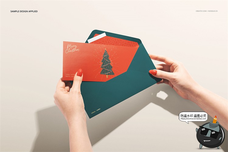 图片[4]-邀请函信封质感明信片卡片文具贴图样机场景展示效果PSD模板素材-设计猿