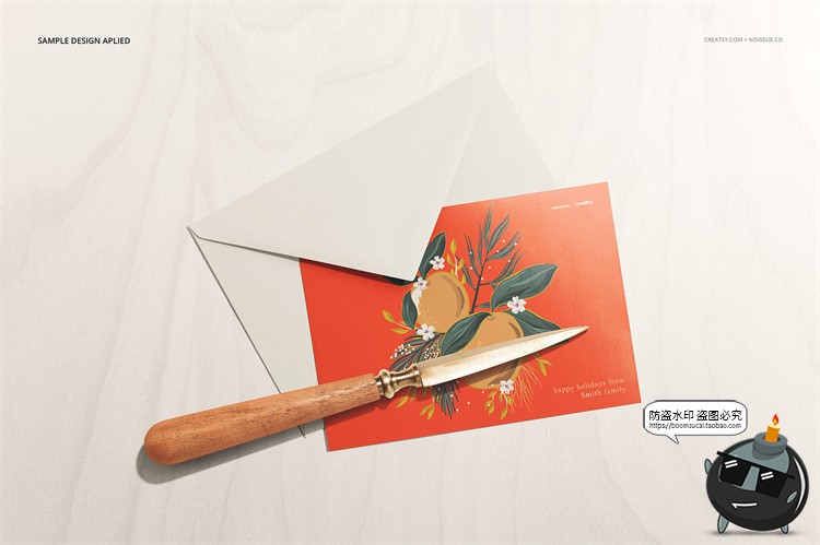 图片[7]-邀请函信封质感明信片卡片文具贴图样机场景展示效果PSD模板素材-设计猿