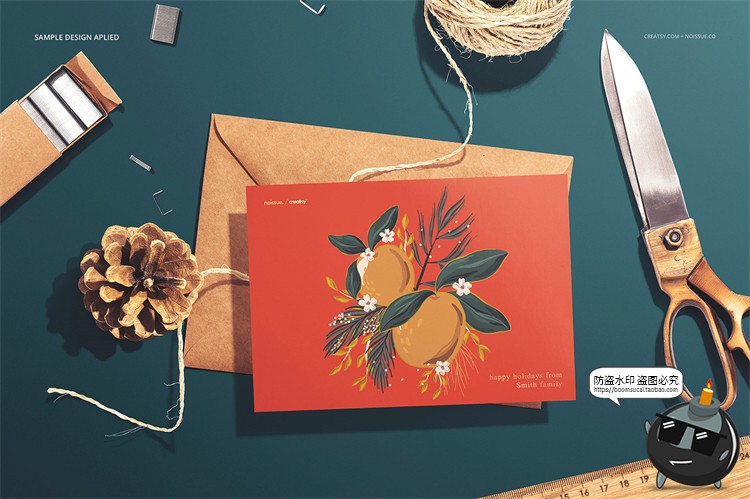 图片[9]-邀请函信封质感明信片卡片文具贴图样机场景展示效果PSD模板素材-设计猿