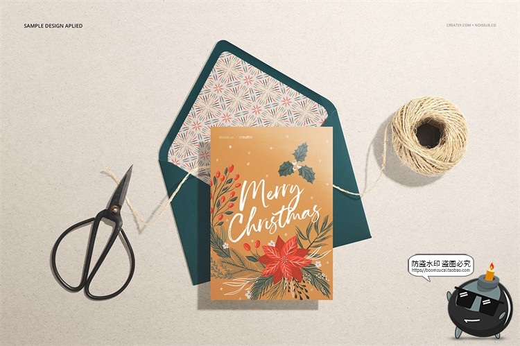 图片[13]-邀请函信封质感明信片卡片文具贴图样机场景展示效果PSD模板素材-设计猿