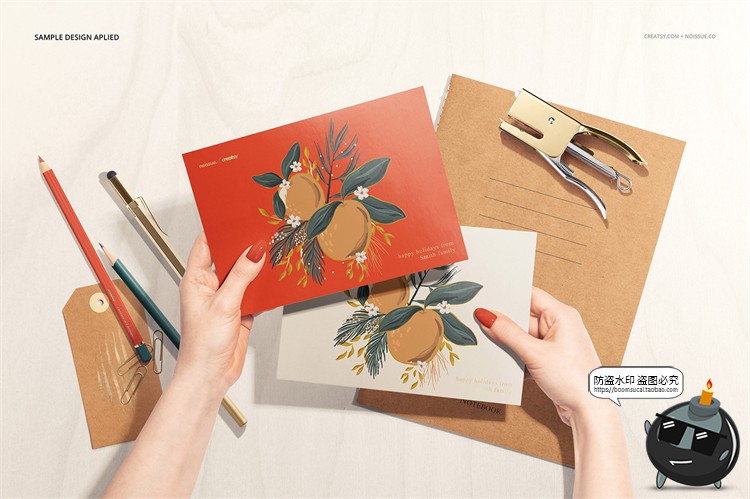 图片[15]-邀请函信封质感明信片卡片文具贴图样机场景展示效果PSD模板素材-设计猿