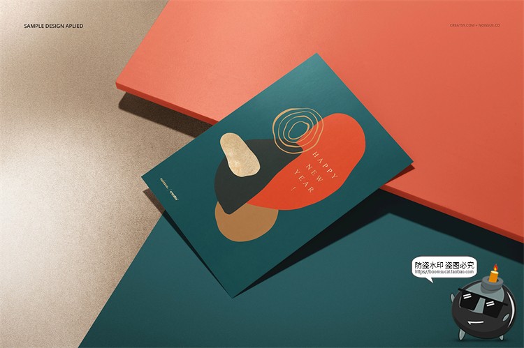 图片[18]-邀请函信封质感明信片卡片文具贴图样机场景展示效果PSD模板素材-设计猿