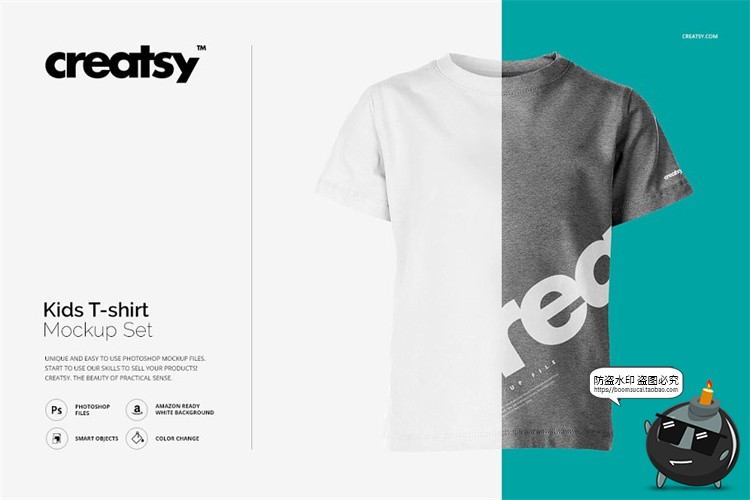 图片[1]-T恤短袖运动衣服棉质棉纶材质效果展示mockups样机PSD模板PS素材-设计猿