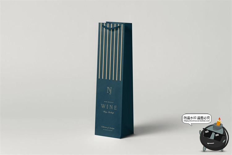 图片[2]-葡萄酒香槟红酒送礼礼品手提袋智能贴图mockup样机PSD模版PS素材-设计猿
