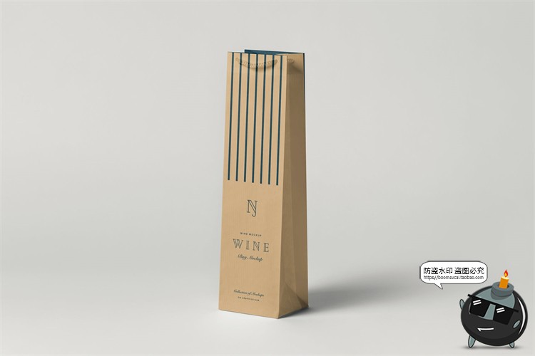 图片[3]-葡萄酒香槟红酒送礼礼品手提袋智能贴图mockup样机PSD模版PS素材-设计猿
